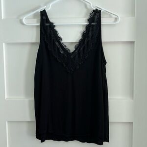Lovestitch Black Lace Detail Sleeveless Blouse